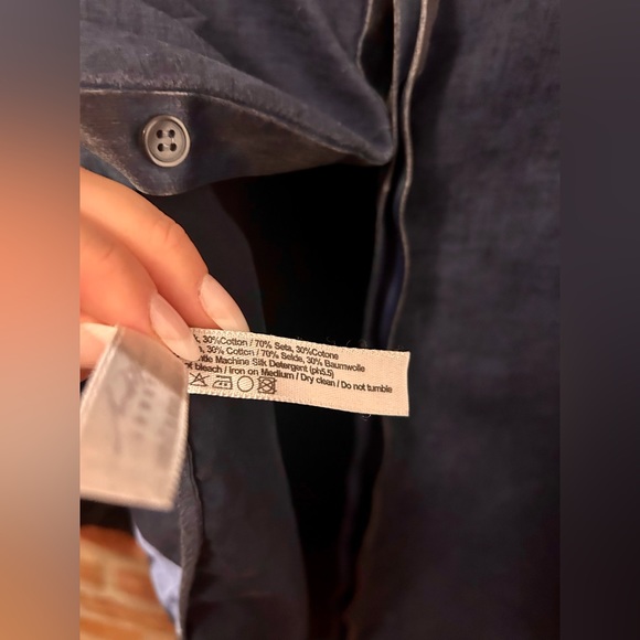 UMIT UNAL blue silk shirt 💙 - Picture 3 of 8